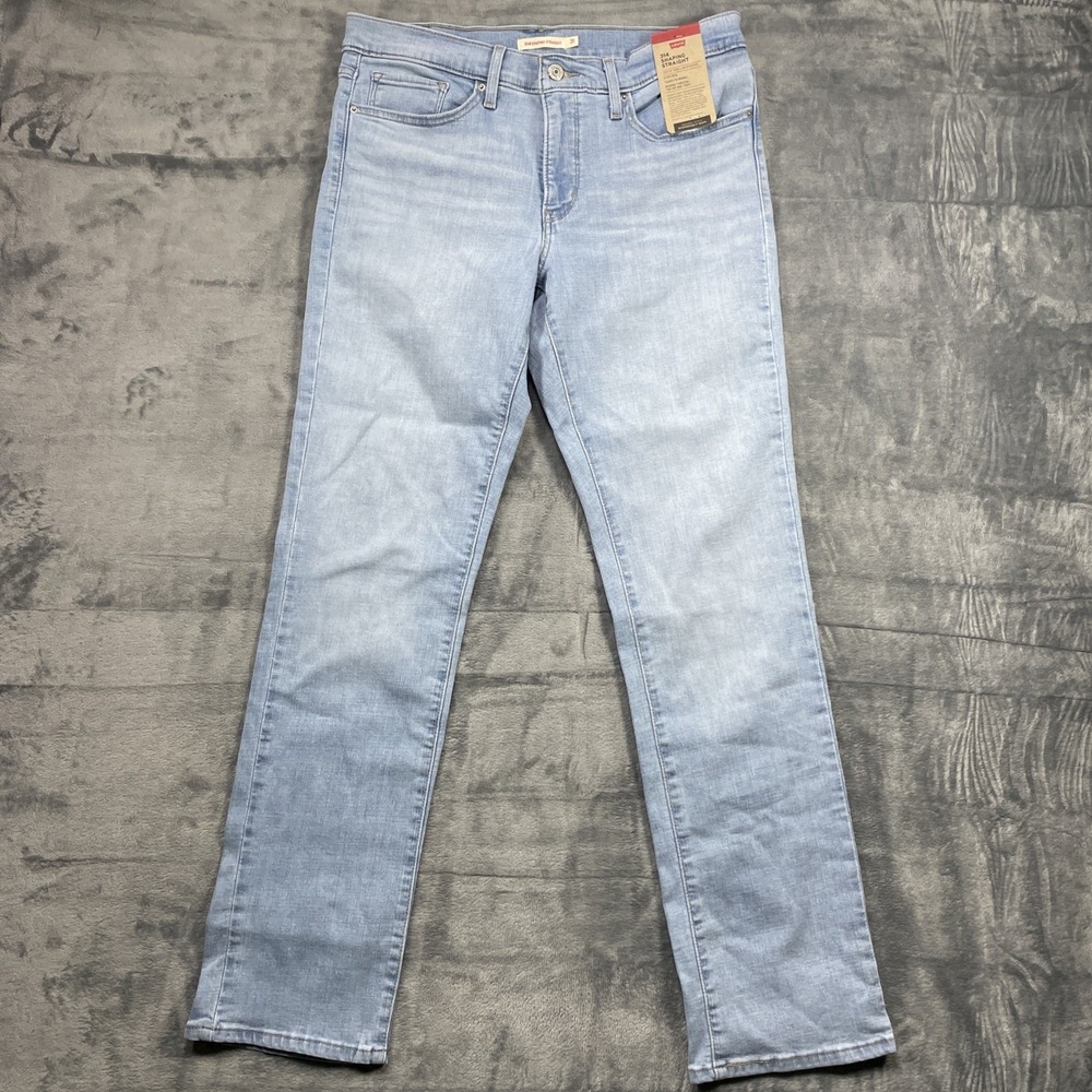 Levis 314 Jeans Womens 31 Straight Leg Shaping Stretch Light Wash Mid Rise 31x32